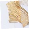 Angoily 5pcs Metal Inserted Hair Combs for Women Golden Decorative Veil Combs Elegant Hair Accessories for Up-do Styling for Weddings and Special Occasions view 3