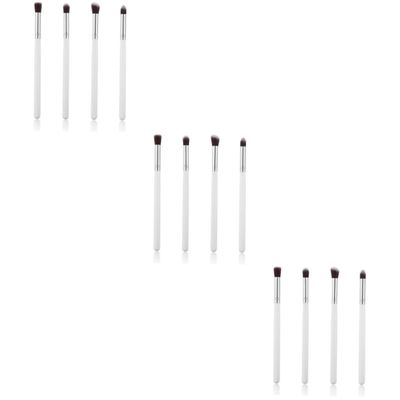 Angoily 12pcs Eye Makeup Brush Set Soft Horse Hair Blending Pencil Brushes for Eyeshadow Lip Blush and Foundation Portable Cosmetic Tool Kit for Travel