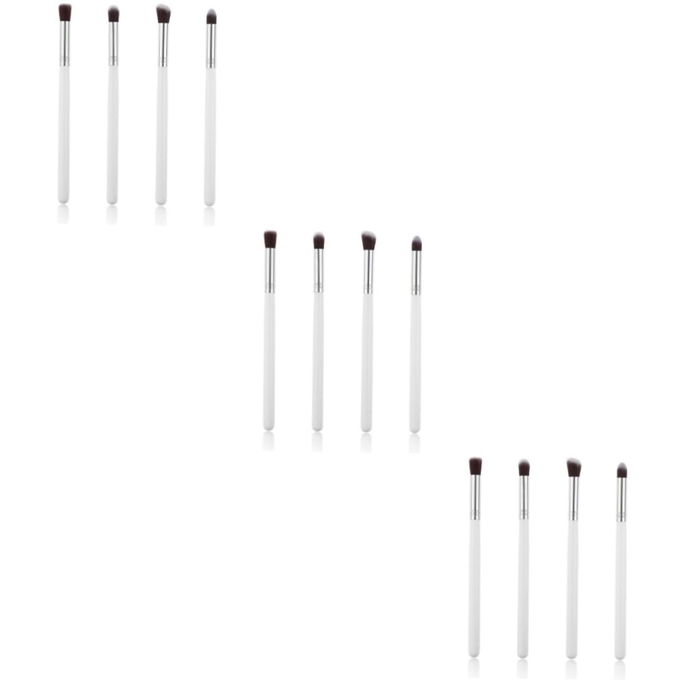Angoily 12pcs Eye Makeup Brush Set Soft Horse Hair Blending Pencil Brushes for Eyeshadow Lip Blush and Foundation Portable Cosmetic Tool Kit for Travel