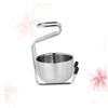 Angoily Stainless Steel Shaving Brush Holder and Heavy Soap Bowl Elegant Stand for Organized Grooming for Dad Boyfriend Husband view 1
