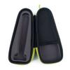 Angoily Portable Shaver Bag for Men Shockproof Razor Storage Pouch Travel-friendly Beard Razor Case Black Durable Pu Material for Safety view 1