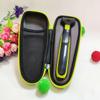 Angoily Portable Shaver Bag for Men Shockproof Razor Storage Pouch Travel-friendly Beard Razor Case Black Durable Pu Material for Safety view 2