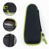 Angoily Portable Shaver Bag for Men Shockproof Razor Storage Pouch Travel-friendly Beard Razor Case Black Durable Pu Material for Safety view 3