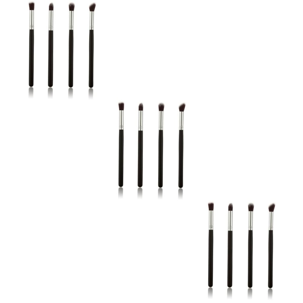 Angoily 12pcs Travel Makeup Brush Set Eye Makeup Tools Soft Horse Hair Portable Eye Shadow Brush Set for Women