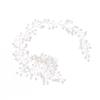 Angoily Bridal Floral Hair Comb with Pearl Accents Elegant Wedding Headpiece for Women and Girls for Ceremonies Dances and Special Occasions White view 1