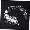 Angoily Bridal Floral Hair Comb with Pearl Accents Elegant Wedding Headpiece for Women and Girls for Ceremonies Dances and Special Occasions White view 3