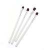 Angoily 4pcs Eyeshadow Brush Set Soft Horse Hair Makeup Tools for Blending Lip Eye and Foundation Application Portable Cosmetic Kit White and Silver view 2