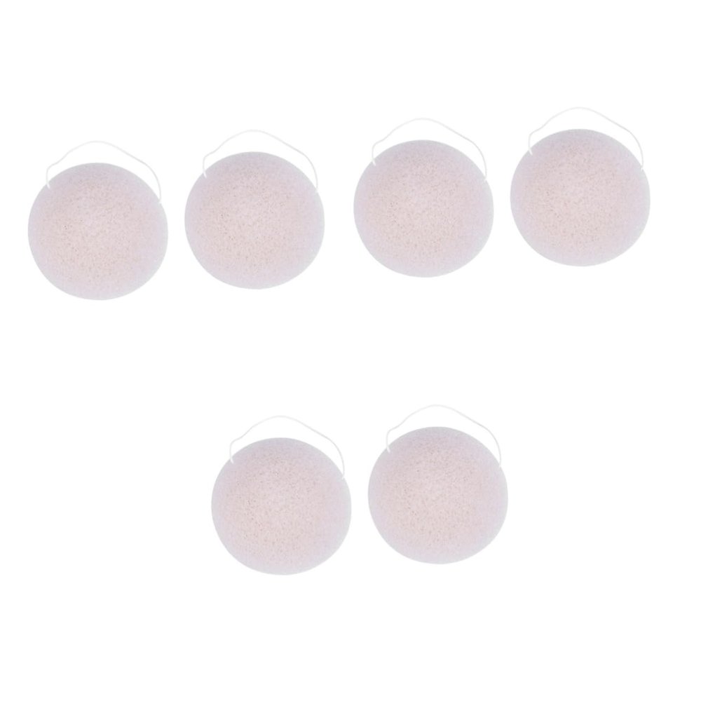 Angoily 6pcs Cleansing Sponge Makeup Removal Puff Large Bamboo Sponges for Daily Exfoliating Safe for Rosacea