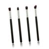 Angoily 4pcs Eyeshadow Brush Set Portable Eye Makeup Tools Soft Horse Hair for Blending and Application for Travel and Daily Use Black Silver view 3