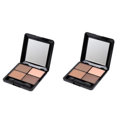 Angoily 2pcs Elegant Eyeshadow Palette Matte Brown Makeup for Party Wedding Casual
