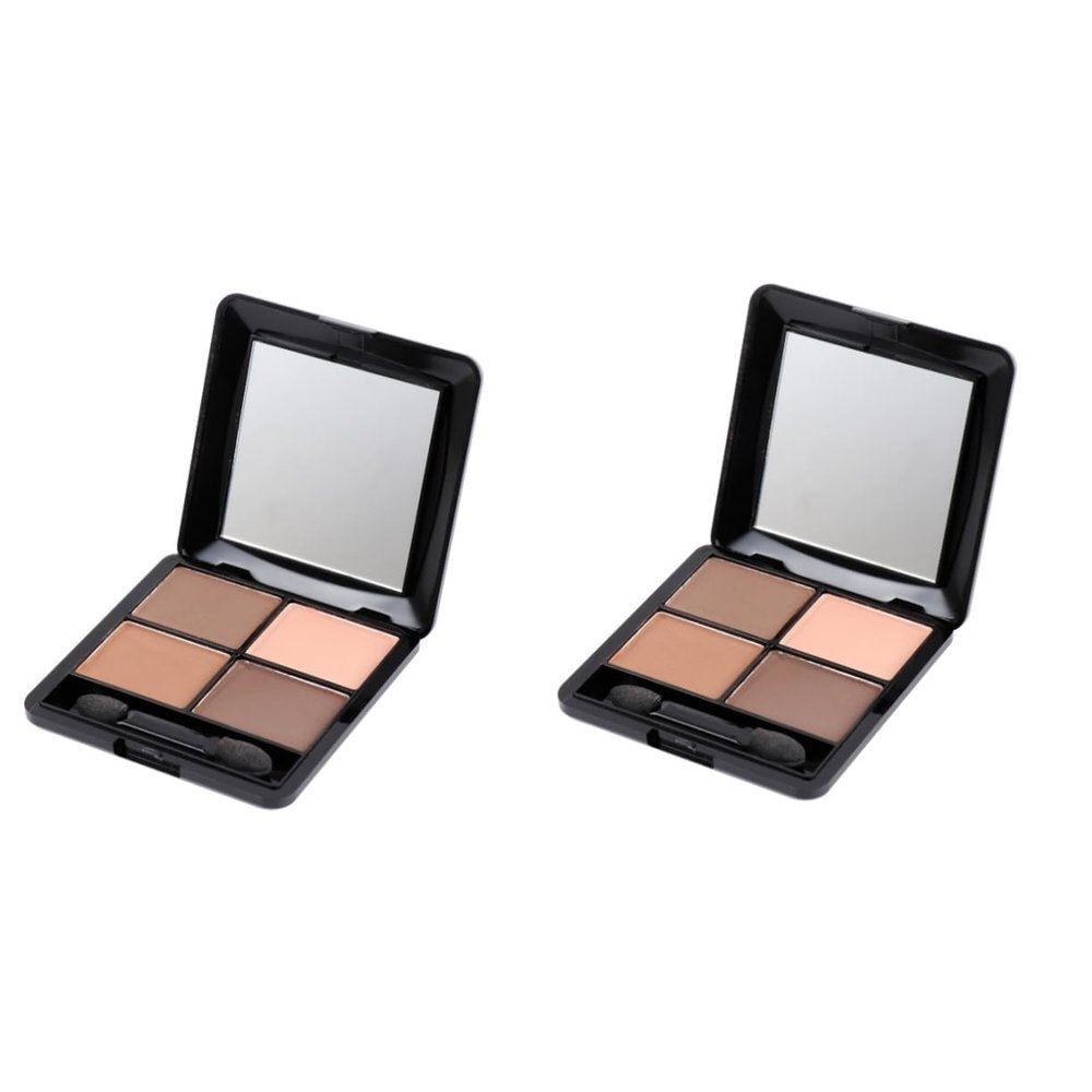 Angoily 2pcs Elegant Eyeshadow Palette Matte Brown Makeup for Party Wedding Casual