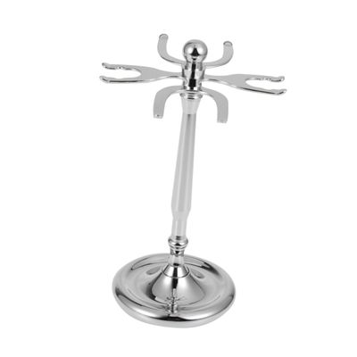 Angoily Men's Stainless Steel Shaving Brush Holder Wall Mount Non-Traced Razor Rack for Safety Razors and Brushes Elegant Storage for Bathroom Grooming Accessories