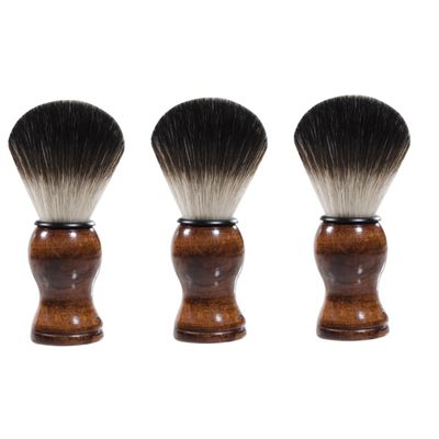 minkissy 3pcs Portable Beard Cleaning Brush for Men Skin-friendly Nylon Shaving Brush Convenient for Travel for Beard Styling Grooming and Gentle Skin
