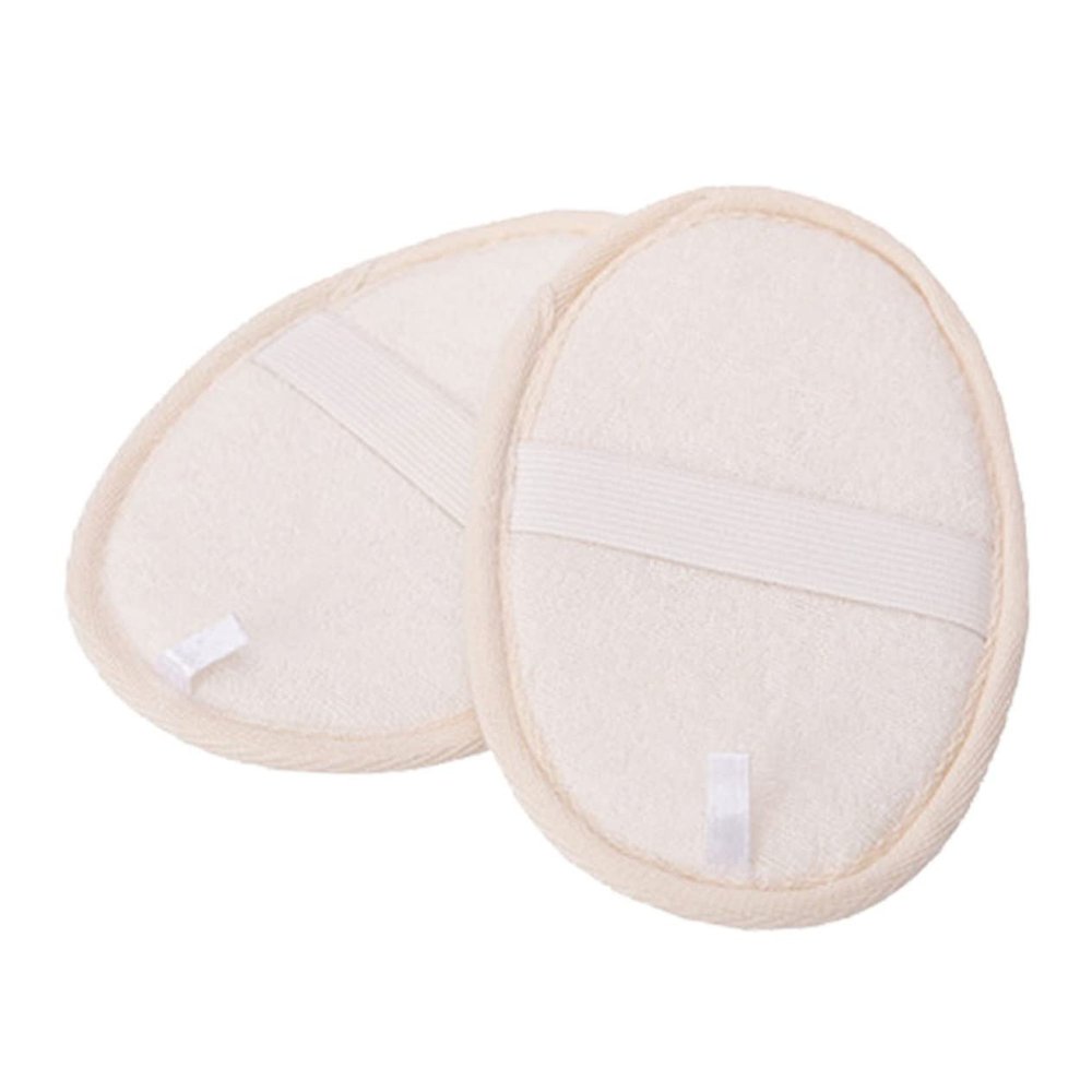 Angoily 2pcs Exfoliating Natural Loofah Sponge Pads for Smooth Skin Soft Bath Towel Scrubber Tool for Daily Use for Men and Women Made from Natural Loofah