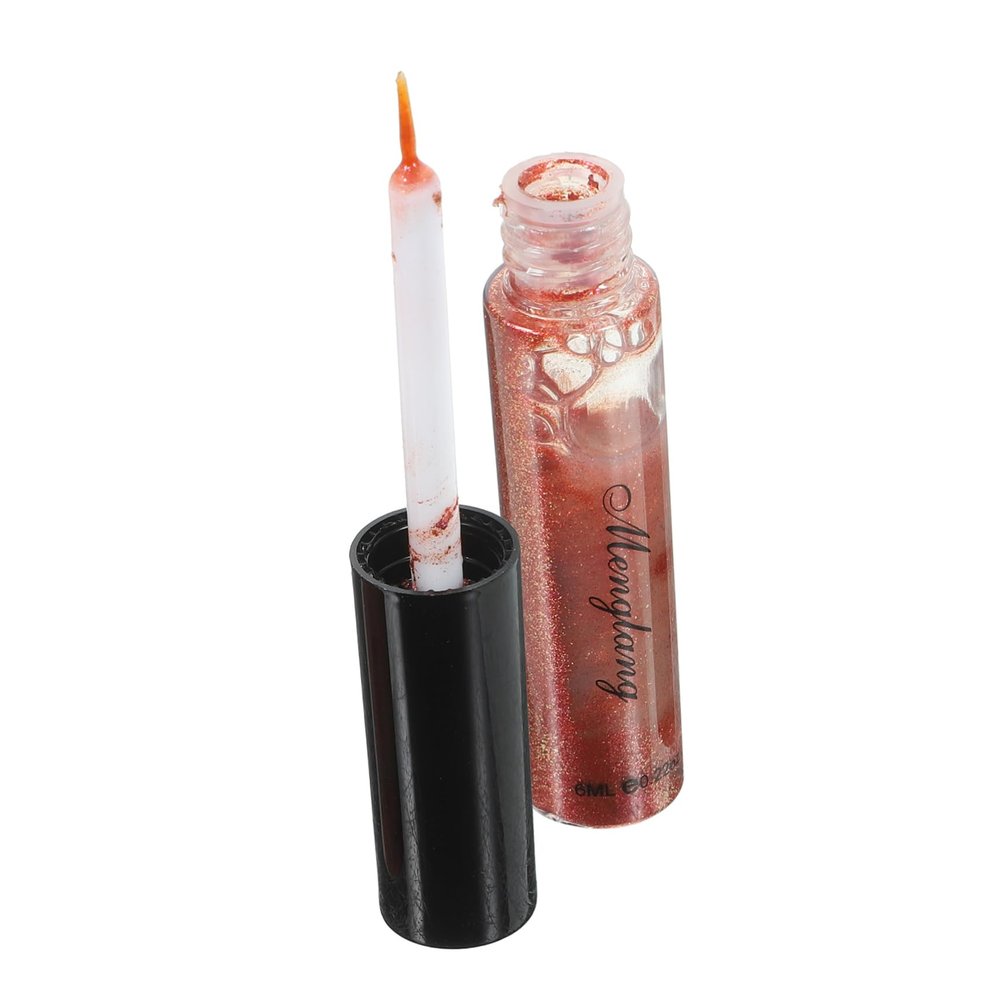 Angoily Women Metallic Shiny Liquid Eyeliner Glitter Makeup Liner Bronze for Stunning Eye Looks and Portable Eyeliner for Parties and Events