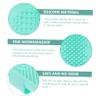Ipetboom 2pcs Silicone Makeup Brush Cleaning Pads Cosmetic Tool Cleaner with Efficient Rinsing Function for Sponges Brushes and More Blue Pink view 2