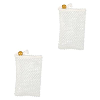 Angoily 2pcs Exfoliating Mesh Bag Drawstring Holder for Bathing for Soap Foaming Lathering Random Pouch for Facial Hand Storage