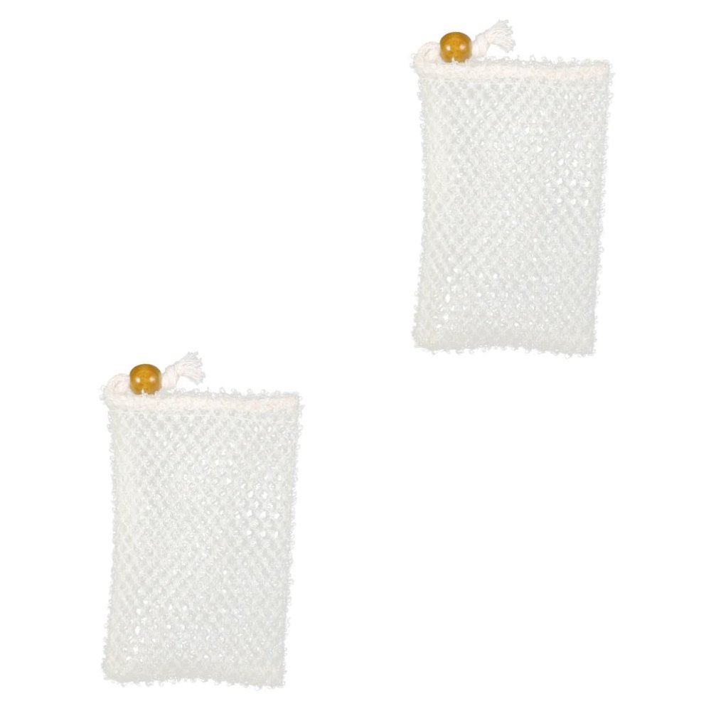 Angoily 2pcs Exfoliating Mesh Bag Drawstring Holder for Bathing for Soap Foaming Lathering Random Pouch for Facial Hand Storage