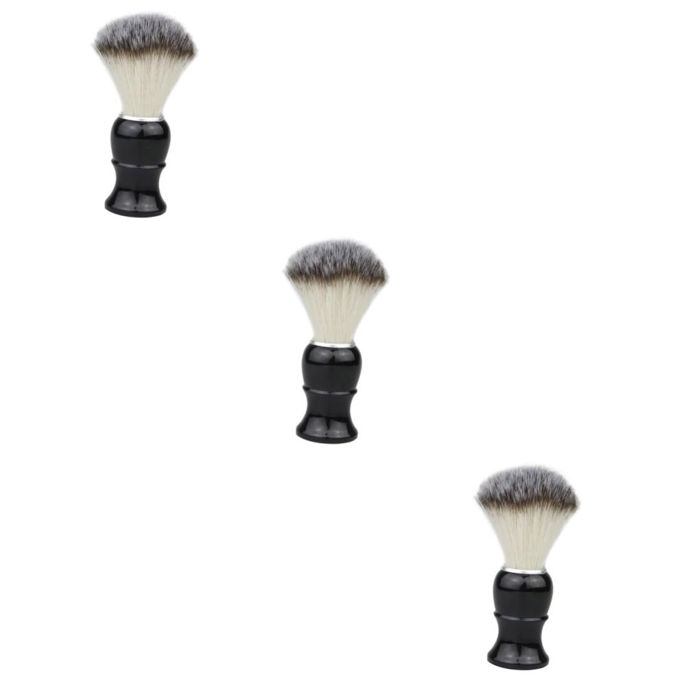minkissy 3pcs Men Beard Brush Portable Styling Tool for Grooming Cleaning Soft Bristles for for Bearded Men Ergonomic Handle for Easy Use