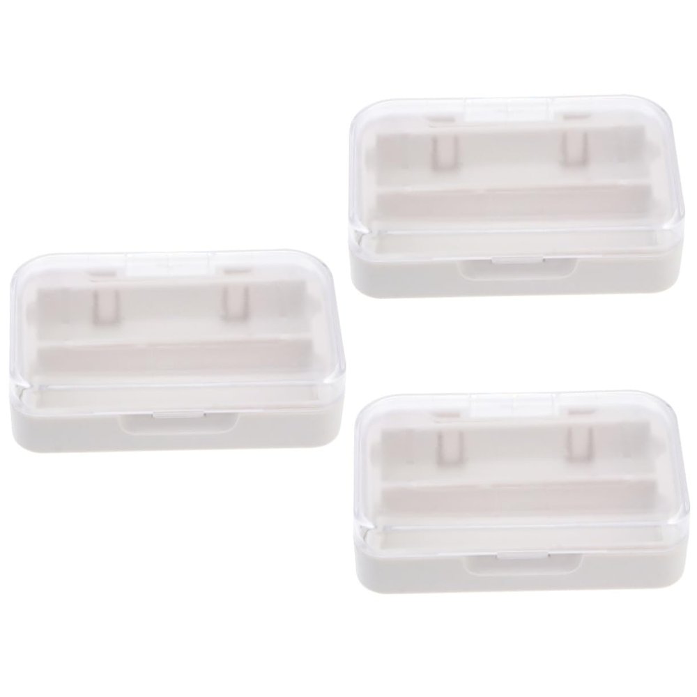 Angoily 3pcs Portable Lipstick Storage Box Mirror Compact Cosmetics Organizer for Dresser Dust Design Elegant Ivory Finish for Makeup and Travelers