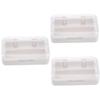 Angoily 3pcs Portable Lipstick Storage Box Mirror Compact Cosmetics Organizer for Dresser Dust Design Elegant Ivory Finish for Makeup and Travelers view 1