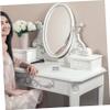 Angoily 3pcs Portable Lipstick Storage Box Mirror Compact Cosmetics Organizer for Dresser Dust Design Elegant Ivory Finish for Makeup and Travelers view 4