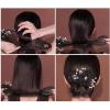 Hair Bun Maker with Hair Clips, Hand Embroidered Flowers Deft Bun, Lazy Hair Curler Deft Bun, Flower Hair Bun Roller, Deft Bun Hair Twister, Floral Design Dotted Bun Maker Exquisite Bun Maker (#1) view 2