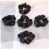 Angoily 10pcs Elastic Hair Ties Satin Ponytail Holders for Women and Girls Accessories Black for Everyday Wear and Stylish Looks view 2