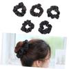 Angoily 10pcs Elastic Hair Ties Satin Ponytail Holders for Women and Girls Accessories Black for Everyday Wear and Stylish Looks view 4