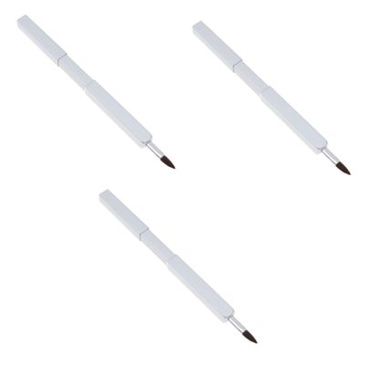 Ipetboom 3pcs Retractable Lip Brush Makeup Brush Nylon Fiber Blush for Lips Portable Makeup Tool Kit