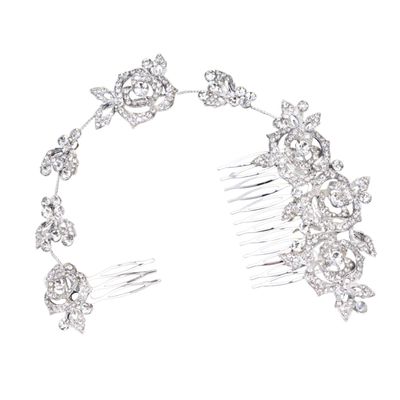 Angoily Charming Bridal Hair Comb Crystal Rhinestones Elegant Wedding Hair Accessories for Brides and Bridesmaids Alloy Clip Pin for Special Occasions