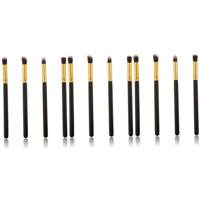 DOITOOL 12pcs Eye Makeup Brush Set Soft Horse Hair Eyeshadow Blending and Lip Brushes Portable Cosmetic Tool Kit for Travel for Eye and Face Makeup