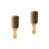 Angoily 2pcs Men Double-sided Boar Bristle Beard Styling Brush Portable Facial Hair Comb for Grooming Maintenance Men Accessory for Bearded Individuals view 1