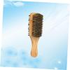 Angoily 2pcs Men Double-sided Boar Bristle Beard Styling Brush Portable Facial Hair Comb for Grooming Maintenance Men Accessory for Bearded Individuals view 4
