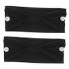 Angoily 2pc Yoga Headband Knotted Headband for Women Fitness Button Headscarfs Sports Hair Bands Comfortable Head Coverings for Women Black view 1