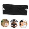 Angoily 2pc Yoga Headband Knotted Headband for Women Fitness Button Headscarfs Sports Hair Bands Comfortable Head Coverings for Women Black view 4