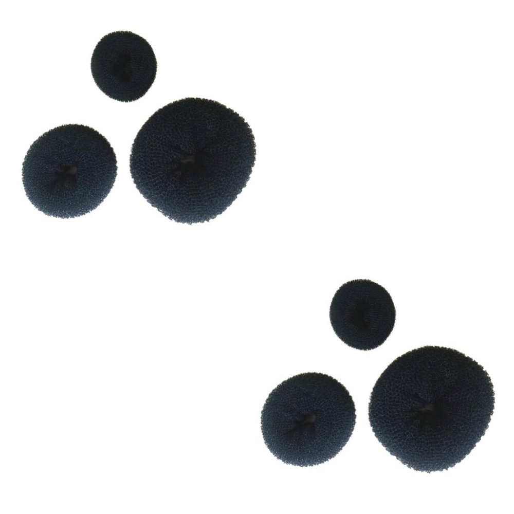 DOITOOL 2sets Hair Donut Bun Maker Sponge Styling Accessories Boys and Girls Adults Odorless Neat Tidy 3pcs*2