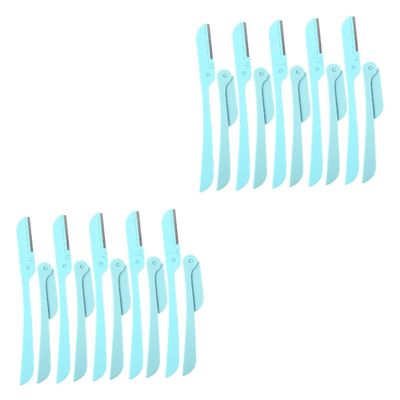 FRCOLOR 20pcs Eyebrow Foldable Eyebrow Trimmers for Precise Grooming and Facial Hair Removal Design for Travel and Home Use