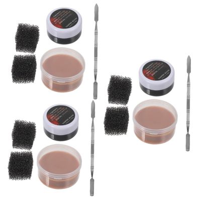 minkissy 3sets Professional Makeup Artist Tools Scar Wax Kit for Halloween Party Carnival Effects