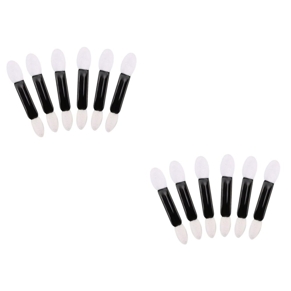 Housoutil 100pcs Double-ended Disposable Eyeshadow Brush Soft Sponge Tipped Applicators for Precision Makeup Application for Women Eye Looks Versatile Eye Shadow Tools