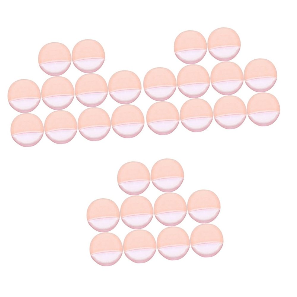 DOITOOL 30pcs Soft Makeup Powder Puff Comfortable Velour Cosmetic Applicators for Loose Powder Foundation Blush for Women Makeup Routine