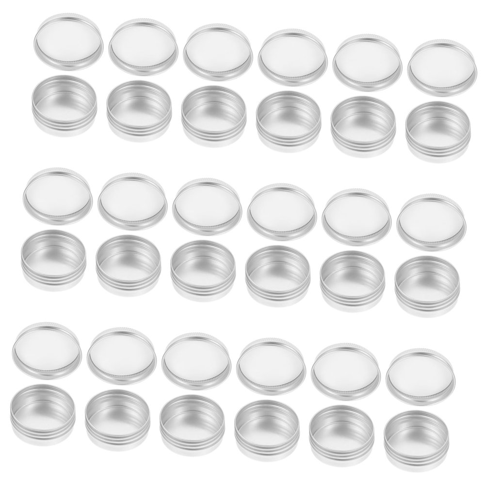 DOITOOL 50pcs Aluminum Cosmetics Box with Spiral Lid Portable Storage Containers for Makeup Cream Lip Balm Travel-friendly Leakproof and Compact Design