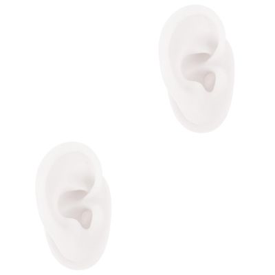 Mobestech 2pcs Practice Ear Piercing Jewelry Ear Model Fake Silicone Display Tool