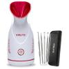 KINLITO Facial Steamer Ionic Face Steamer for Home Facial, Warm Mist Portable Facial Steamer for Deep Cleaning Unclog Pores with Blackhead Remover, Aromatherapy Kit for Personal Home SPA (Rose Red) view 1