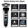 BAGLEV 1 Set Silver Men's Electric Shaver 4D Electric Beard Trimmer Hair Clipper Adult Shave Men view 3