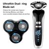 BAGLEV 1 Set Silver Men's Electric Shaver 4D Electric Beard Trimmer Hair Clipper Adult Shave Men view 4
