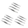 minkissy 12pcs Professional Steel Tweezers Set Multifunctional Eyelash Tweezers Kit Double-ended Nail Art for Craft and Manicure view 1