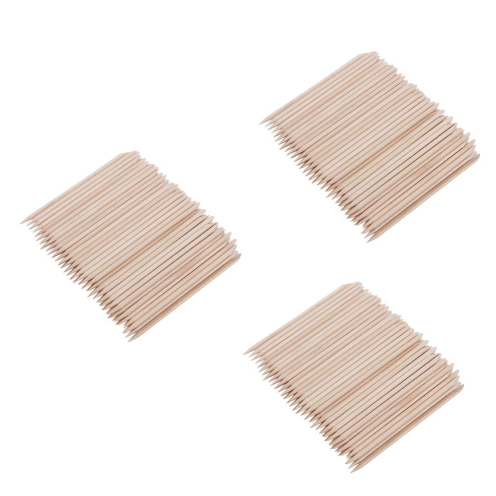 FRCOLOR 300pcs Cuticle Multi-functional Nail Art Polish Sticks for Manicure and Pedicure Nail Tools for Cleaning and Removing Cuticles