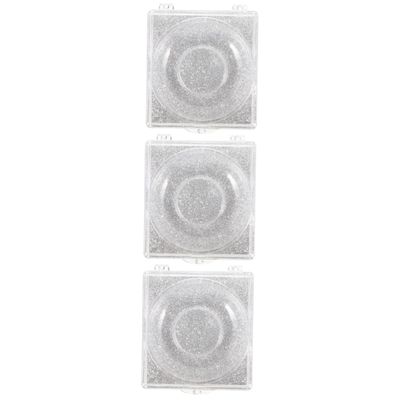 Angoily 18 Pcs High Transparent Eyelash Box Suitcase Glitter Containers False Eyelash Organizer Hard Box