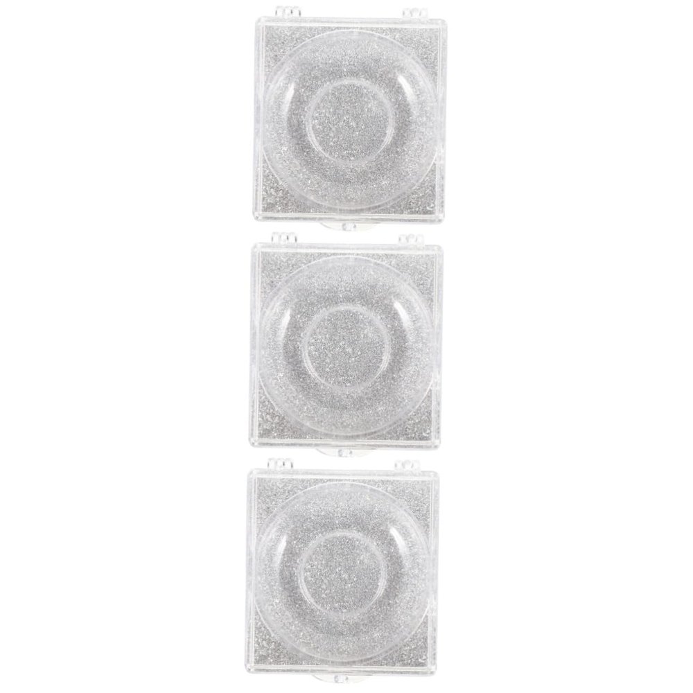 Angoily 18 Pcs High Transparent Eyelash Box Suitcase Glitter Containers False Eyelash Organizer Hard Box